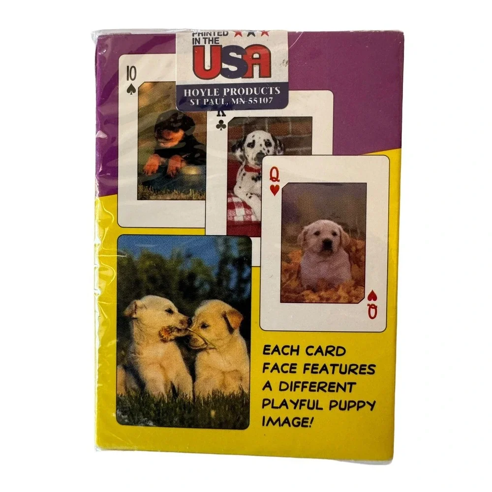 Puppies Playing Cards 54 Count Pet Owner Brand Dog Lovers New Sealed by Hoyle